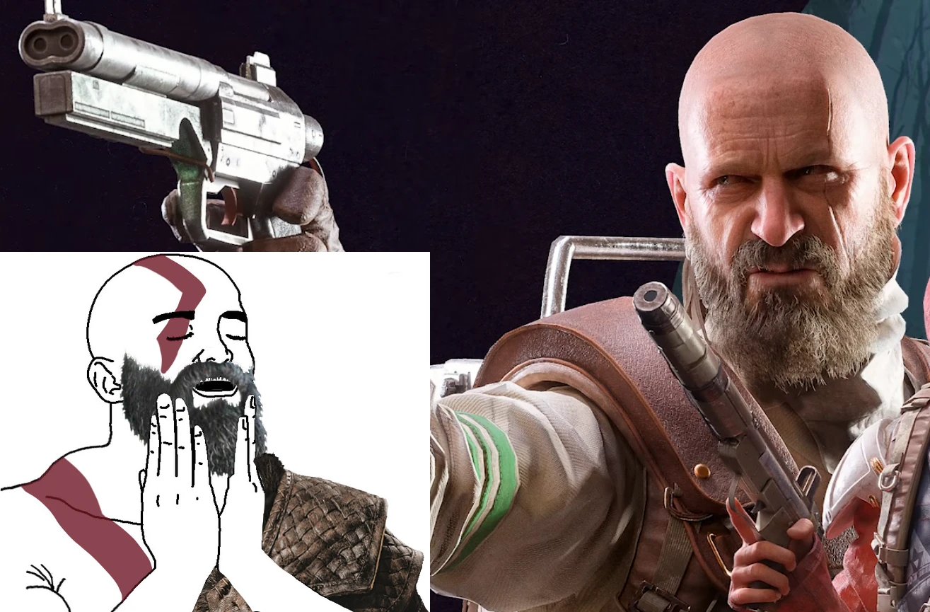 Kratos approves the new bearded Raider cosmetic