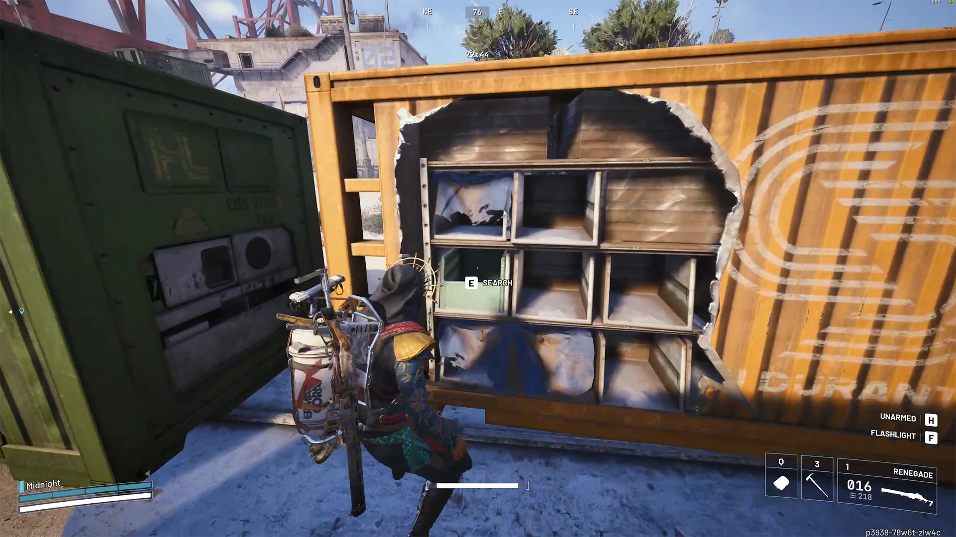 Shipping container on Riven Tides where the Sirena Dorata Ship Model can be found in ARC Raiders