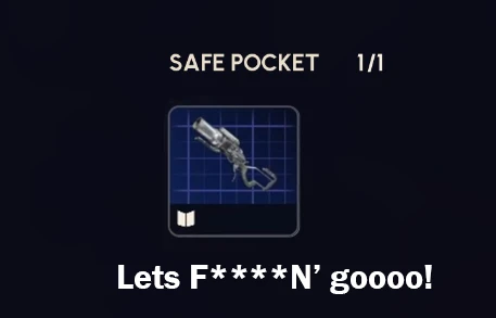 Dolabra blueprint stored in the safe pocket before surrendering
