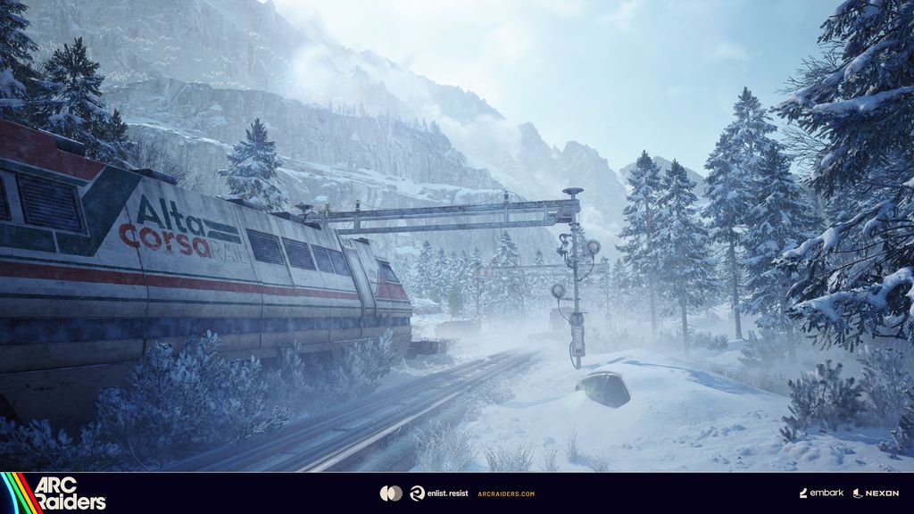 ARC Raiders Frozen Trail - the frozen settlement beneath the mountains