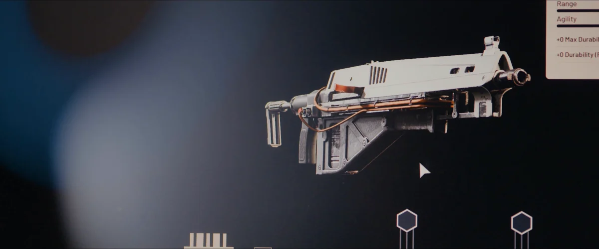 The amplified Bettina on its upgrade screen, with upgrade nodes below