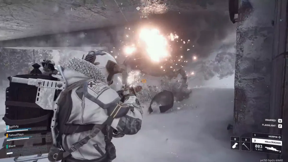 The Bully's cluster bombs exploding around a Raider