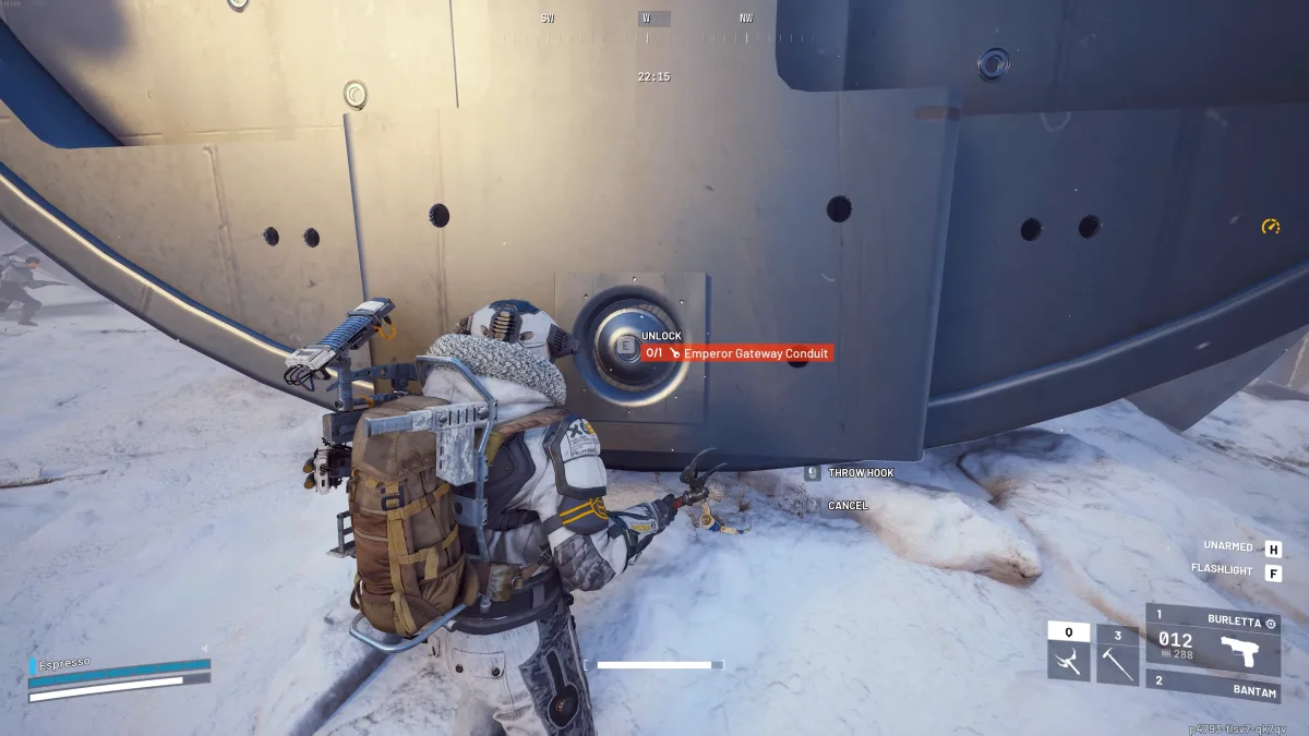 The door at the base of the fallen Emperor with the prompt Unlock 0/1 Emperor Gateway Conduit