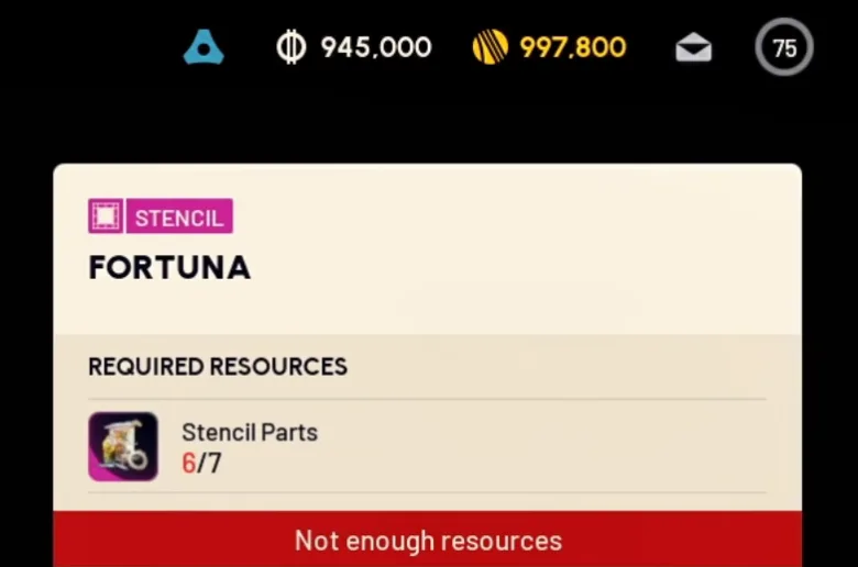 Applying the Fortuna stencil: 7 Stencil Parts required