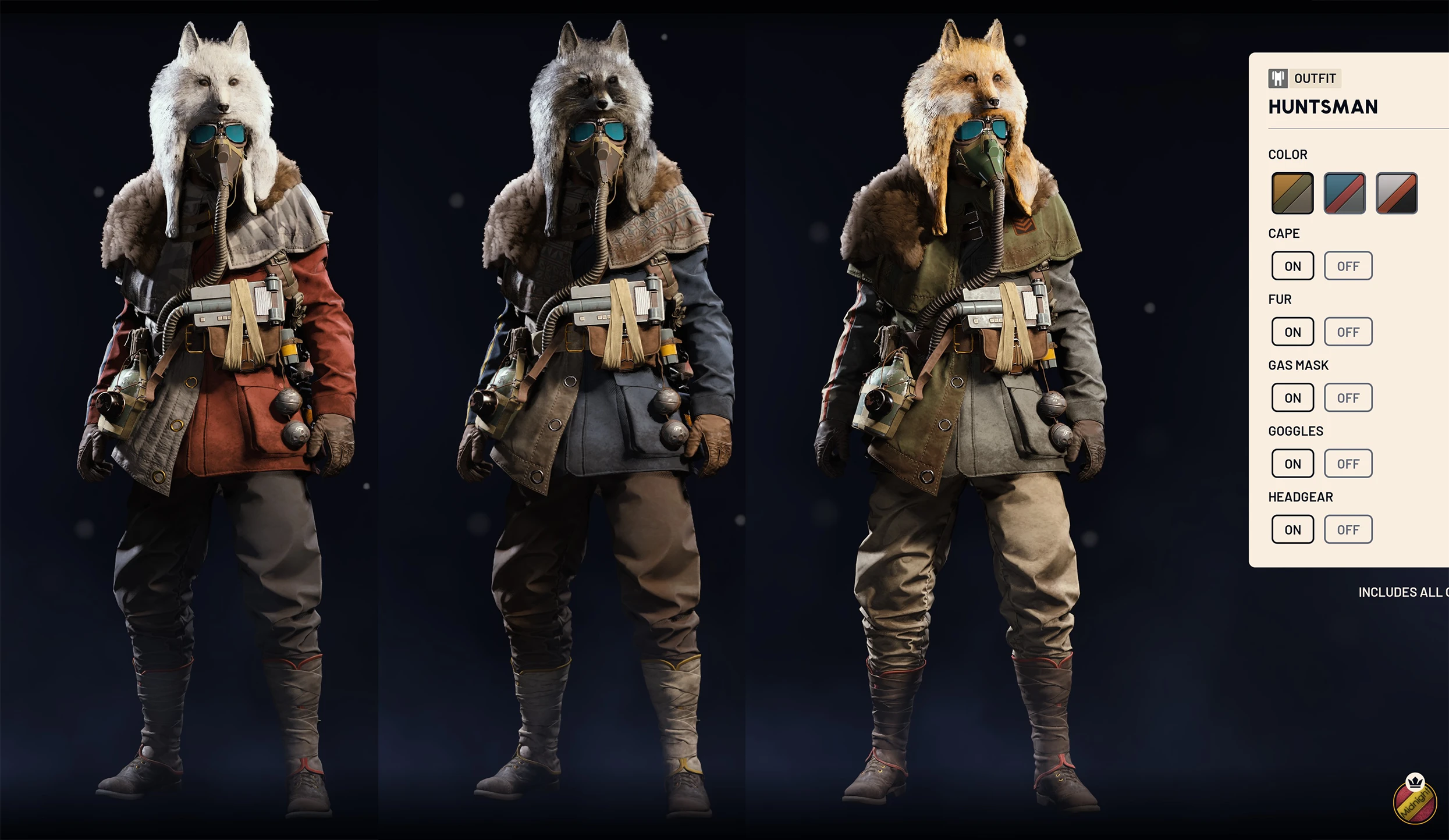 Vulpine cosmetic set