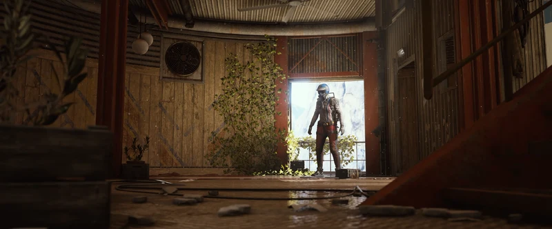 ARC Raiders Outpost - A Raider at the Outpost entrance
