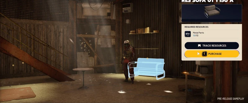 ARC Raiders Outpost - Crafting furniture from resources