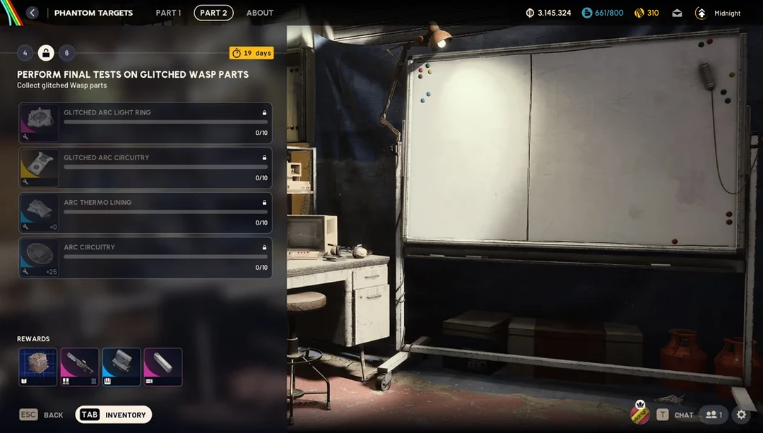 Phantom Targets Part 2 Stage 5 in ARC Raiders — commit rarer glitched Wasp parts for final tests