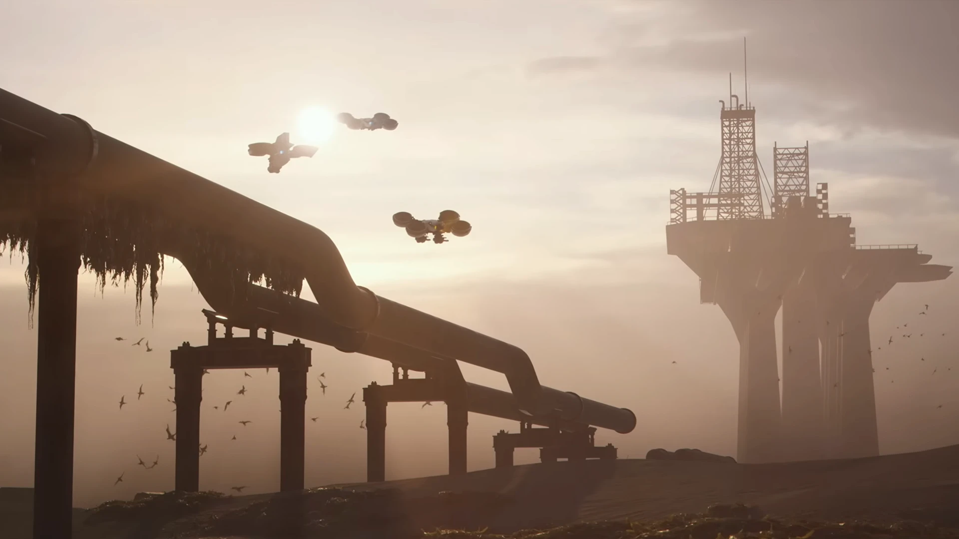 Riven Tides oil rig structure shot 1 — ARC Raiders new map