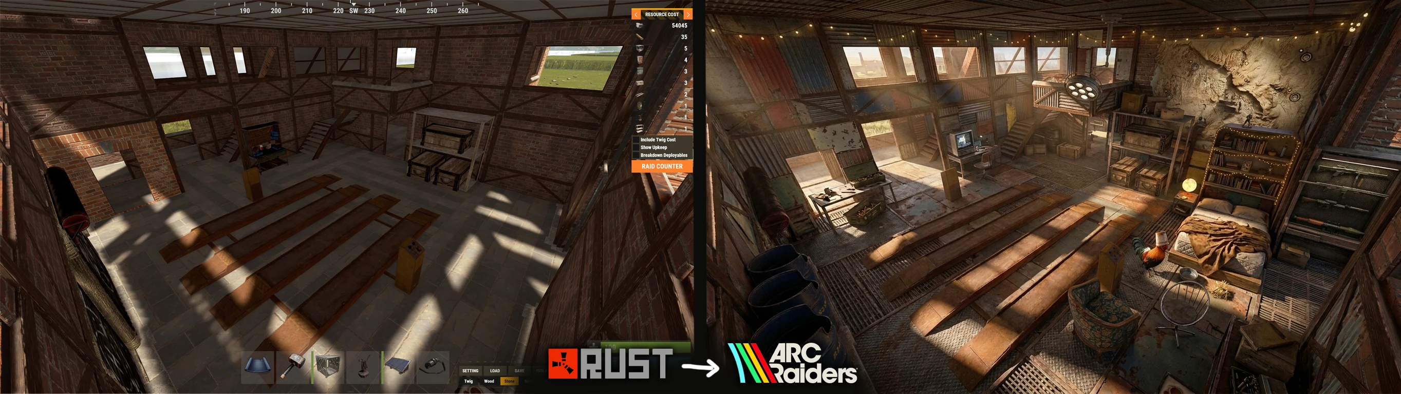 Fan concept mock-up - a Rust game base reimagined by AI as an ARC Raiders modular radar outpost